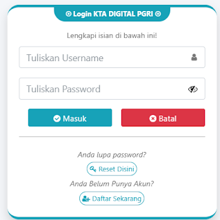 Register PGRI Samarinda - Persatuan Guru Republik Indonesia Cabang Samarinda